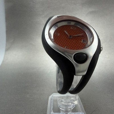 Nike Triax Swift Watch Men 41mm Orange Dial Silver Black Date