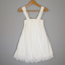 Vintage Y2K Wet Seal White Babydoll Mini Dress Cottagecore Resort Woman's Size S