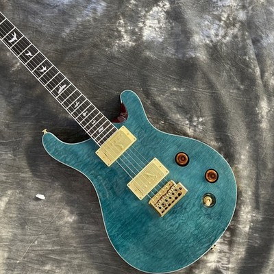US Stock SE Blue PRS 6 Strings Electric Guitar Gold Hardware 6 Strings Factory