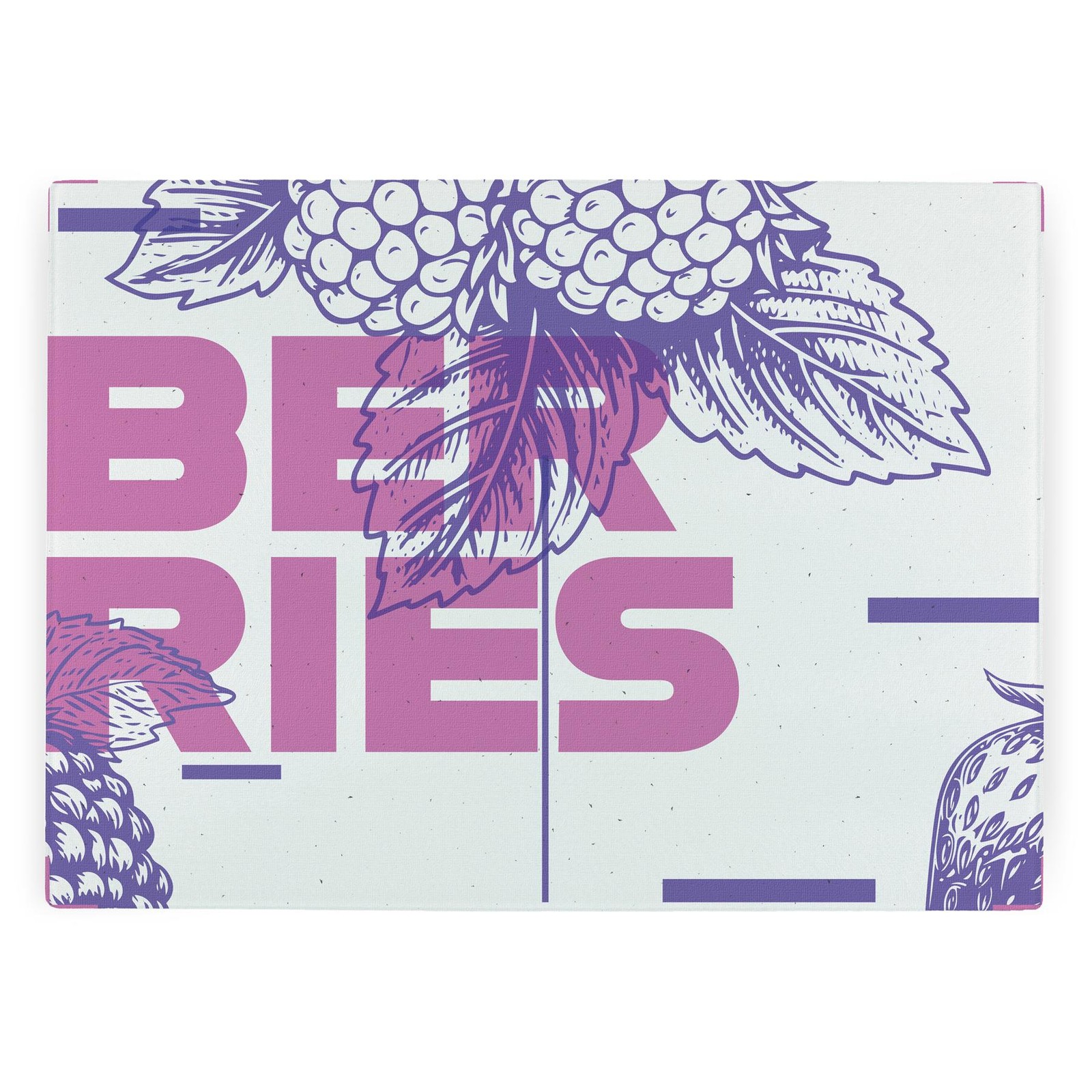Blackberries Print Large Glass Worktop Protector - Food Themed Kitchen Gifts
