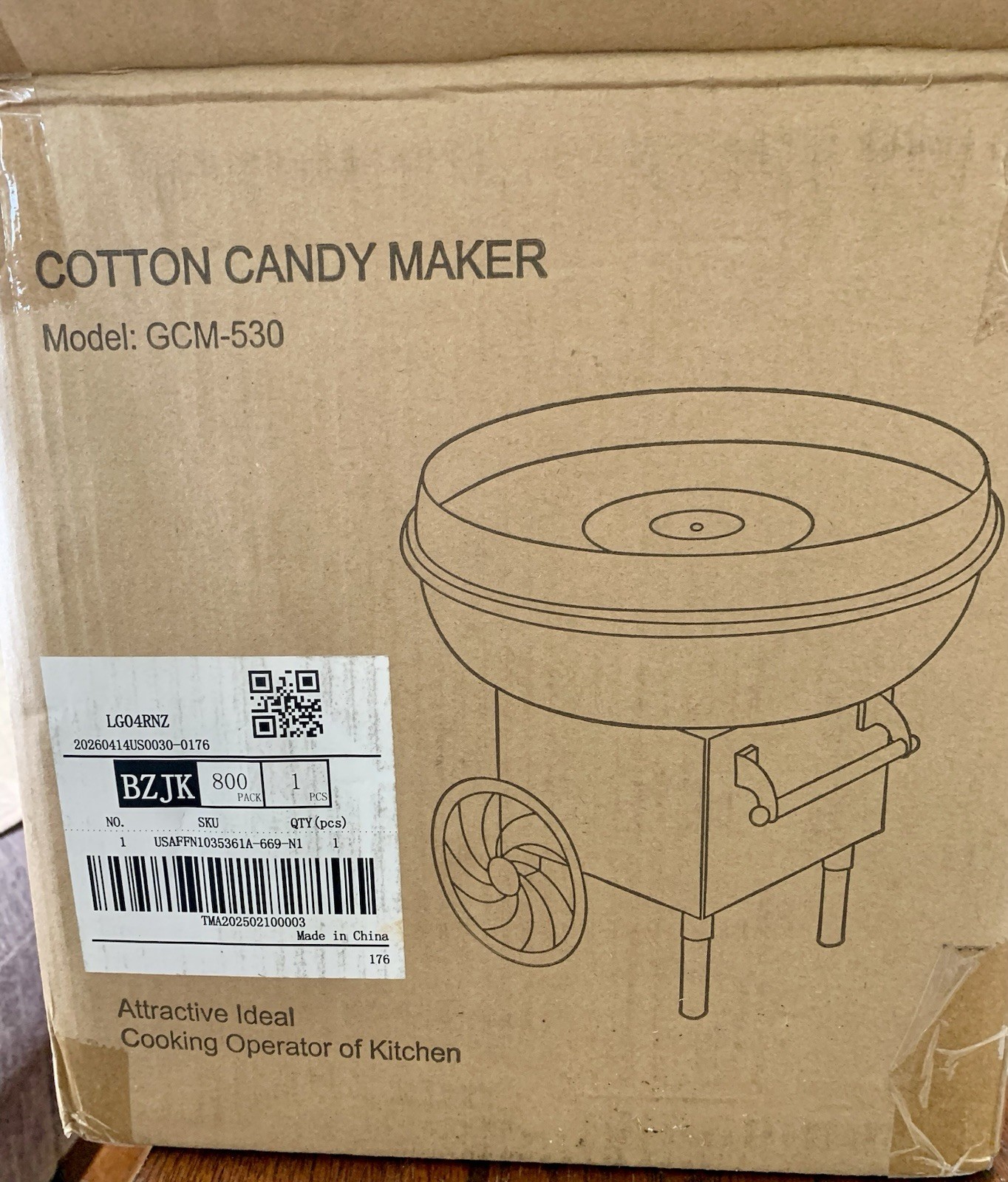 Intertek Cotton Candy Maker GCM530 – New Old-Fashioned Carnival Cart ...