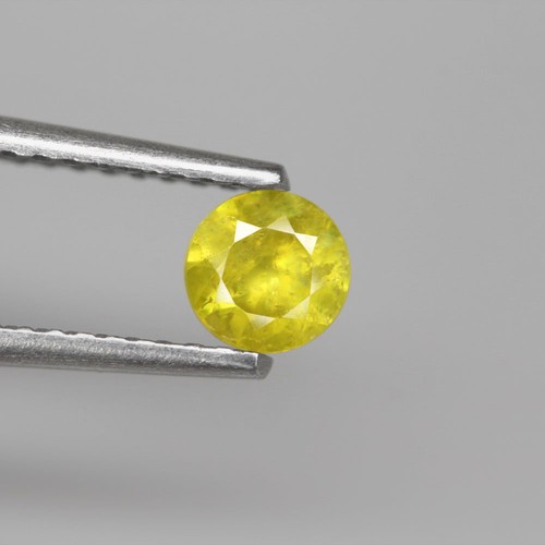 0.35Ct. Natural Sphene Yellowish Green Round Unheated Madagascar Ravishing! - Picture 4 of 7
