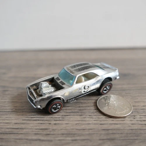 Vintage Hot Wheels Heavy Chevy Club Car 1969 Chrome Base Blue Glass Rare HK Base