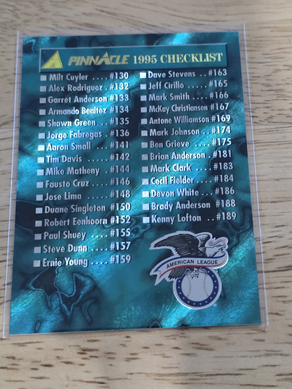 1995 Pinnacle Museum Collection #178 Checklist