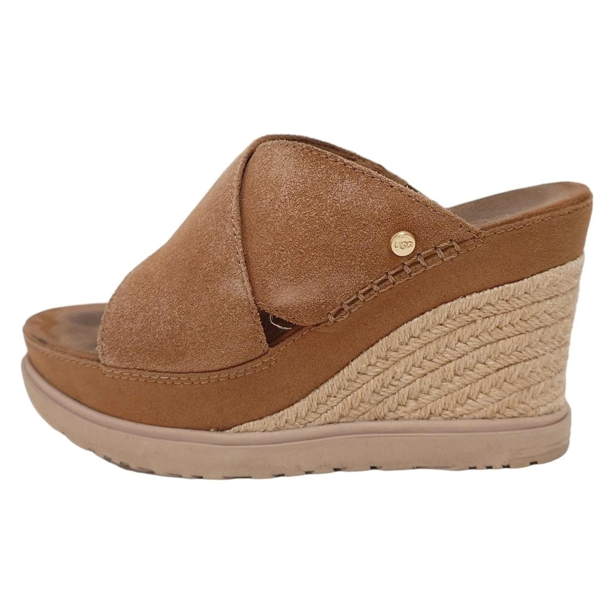 Sandali da donna originali UGG Abbott Slide 1139291 scamosciati marroni