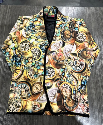Scott Boy India Blazer Jacket Boys 6 Steampunk Tapestry Novelty Print Unique!