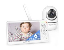 HelloBaby Baby Monitor 6" World First IPS Screen 30H Battery, Secure No WiFi,...