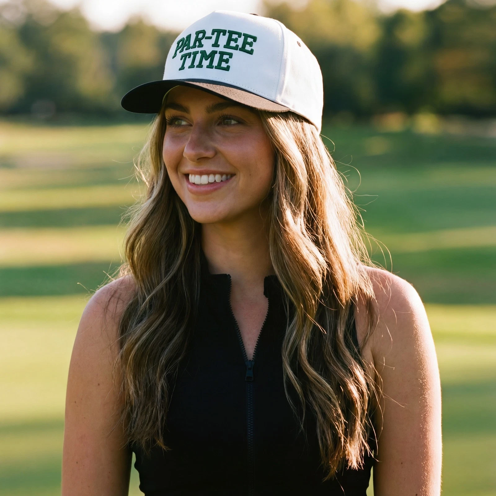 C.C Women PAR-TEE TIME Letter Two Tone Snapback Baseball Tucker Cap Hat