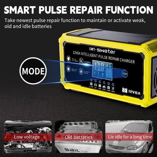 6-Amp Battery Charger 12V Automatic Smart Battery Trickle Charger, for Car Truck - Picture 13 of 18