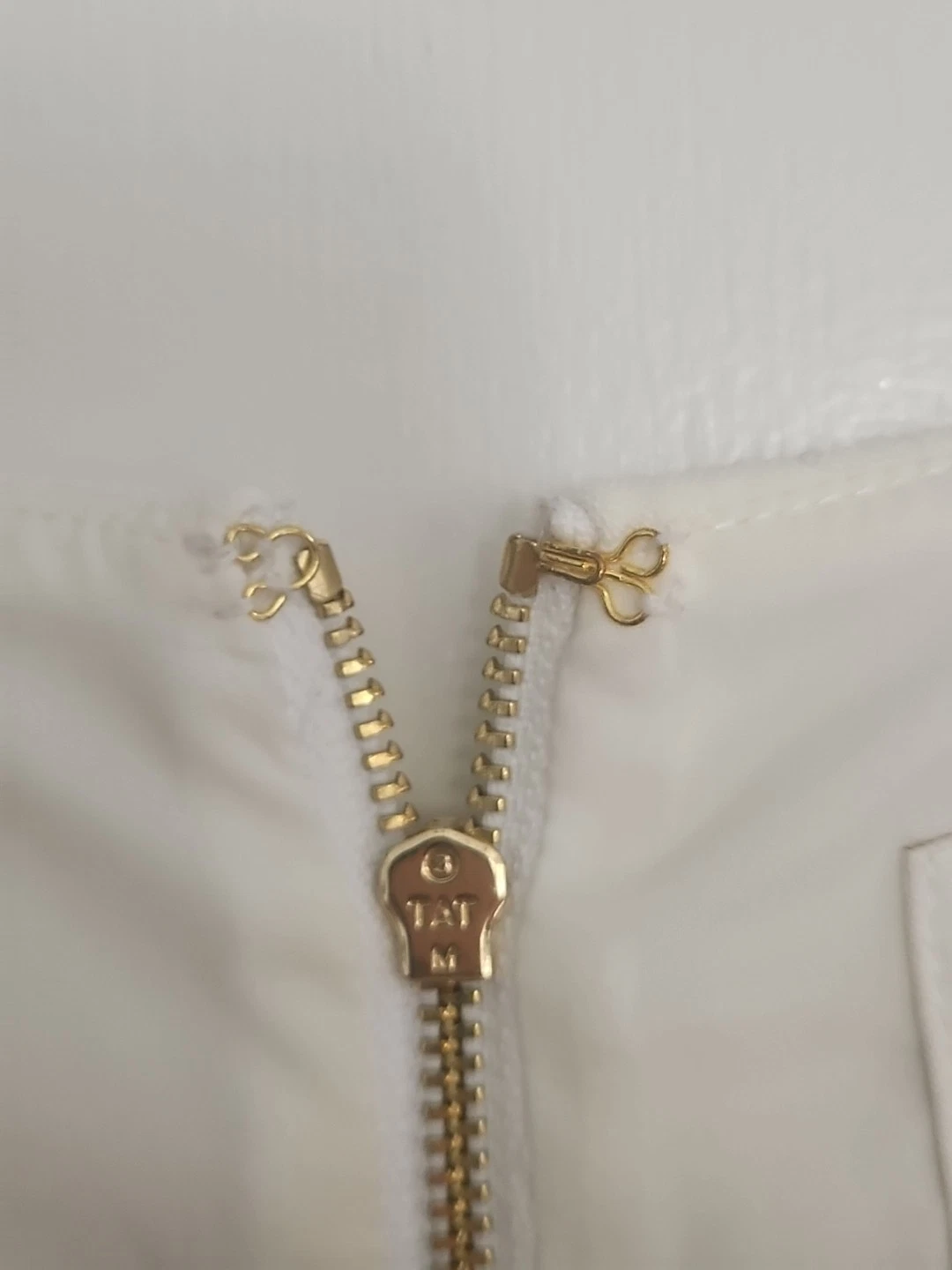 KATE SPADE NEW YORK fodera argento cappuccio manica foderata taglia 2 bianco righe blu