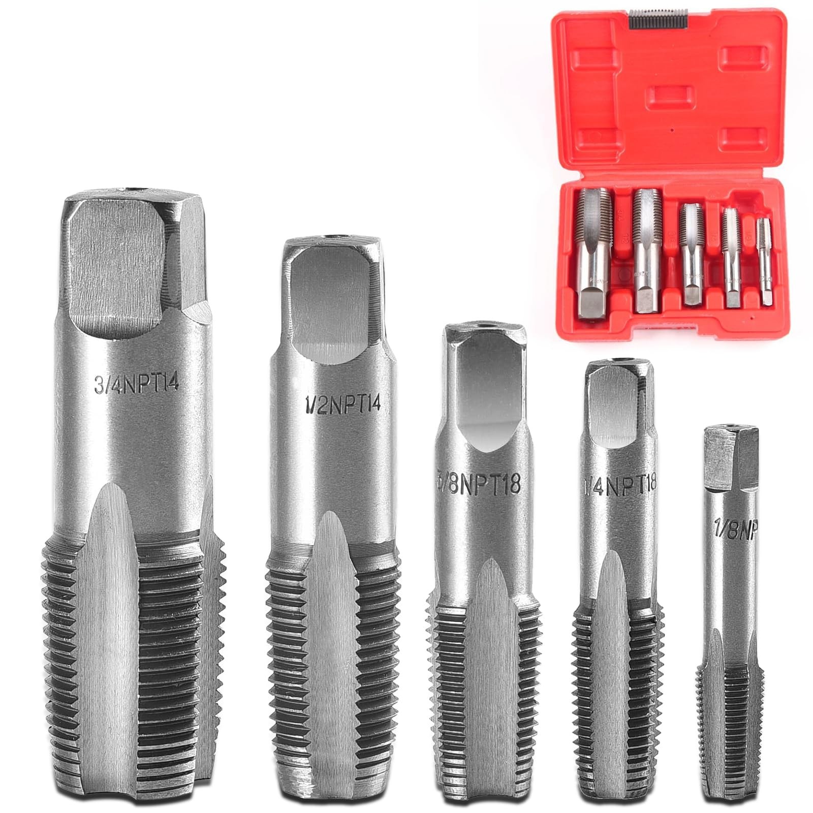 Infreecs Maschi NPT Professionale Set 5pz - Ideale per Riparazioni
