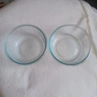 2-Pyrex 4-Cup 1qt Clear Glass Food Storage/mixing Bowl 7201R Made in USA No Lid