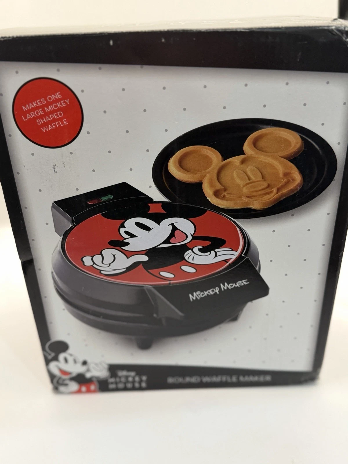 Disney Mickey Mouse Round Waffle Maker Black/Red