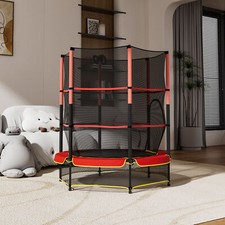 Image of Fun 4.5 5 FT Trampoline for Kids with Safty Enclosure Net for Toddlers Ages 3-10