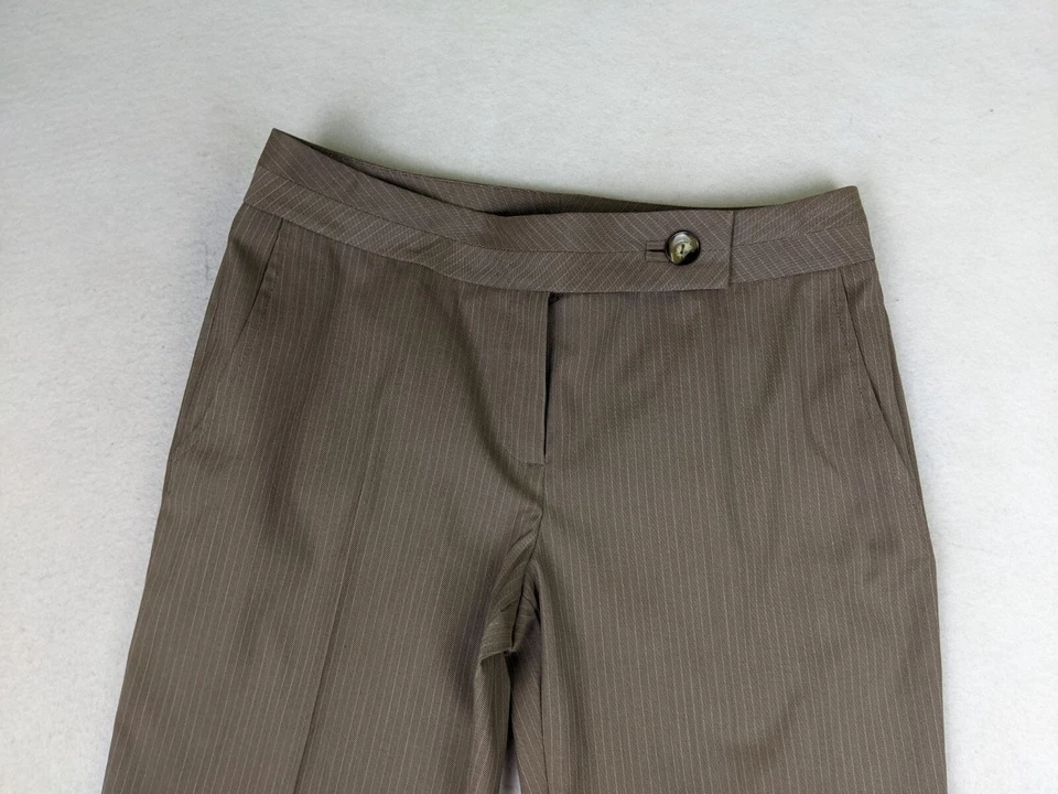 BYLINE BYER КАЛИФОРНИИ - ЖЕНЩИН БЕЖЕВЫЙ В ТОНКУЮ ПОЛОСКУ БРЮКИ ПЛАТЬЕ БРЮКИ - РАЗМЕР 9 - Изображение 4 из 4