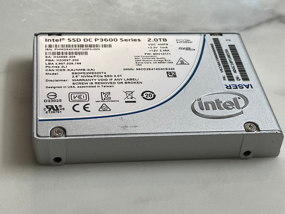 Intel SSD DC P3600 2TB NVMe PCIe 3.0x4 U.2 SSD SSDPE2ME020T4 | Grade A | UK