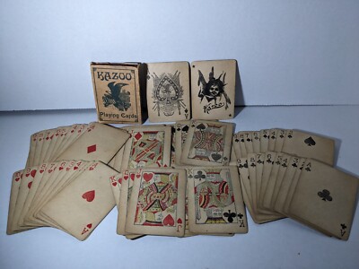 Unique c 1905 Rare Kazoo No.4 American Playing Card Co Kalamazoo MI Full Deck