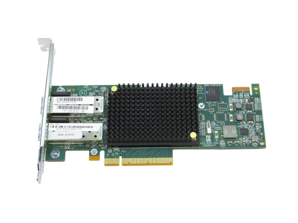 Cisco LPE16002 2-Port PCIe Fiber Channel Card UCSC-PCIE-E16002 74-12418-01 - Image 2 of 4