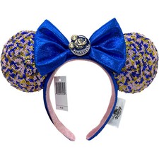 WDW Annual Passholder AP Sequin Minnie Mouse Ear Bow Disney Parks Headband Gift