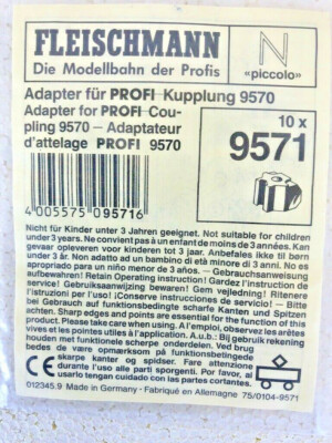 Fleischmann N 10 x 9571 Adapter für PROFI Kupplung 9570 s.Fotos, (Neu)