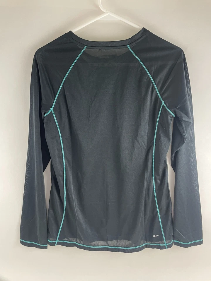 RBX Performance Shirt Women's Size L Black Long Sleeve Round Neck Activewear Top - Image 2 of 4