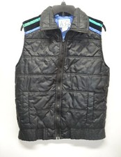Vintage Alpine Ski Men's Small Black Puffer Striped Vest F7