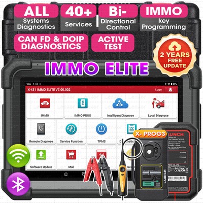 2024 Launch X431 IMMO Elite Key Programming Tool Full System Diagnostic Scanner