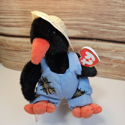 1993 Ty Attic Treasures Cawley the Crow Beanie Baby Fall Halloween | eBay