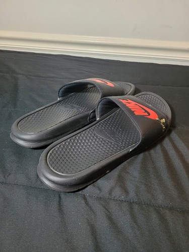 Nike Benassi JDI Slide Sandals Red Black Slip On 343880-060 Mens Size 13 M - Picture 4 of 9