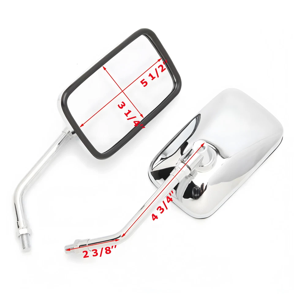 For Honda Magna 250 VF 750C 500C 1000C Motorcycle Rectangle Rear View Mirrors Foto 3 de 4