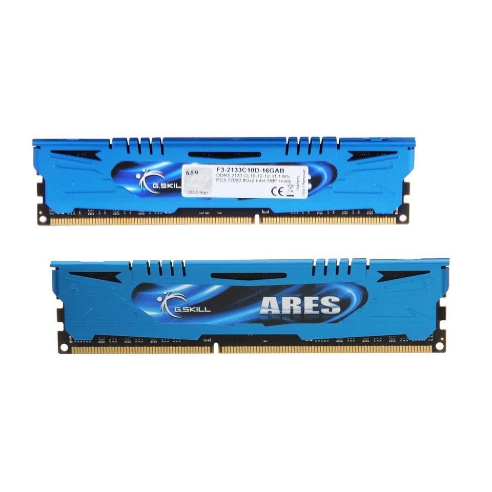 G.Skill Ares 16GB 2x 8GB DDR3 2133MHz OC PC3-17000 Overclocking Gaming PC Memory - Image 3 of 4