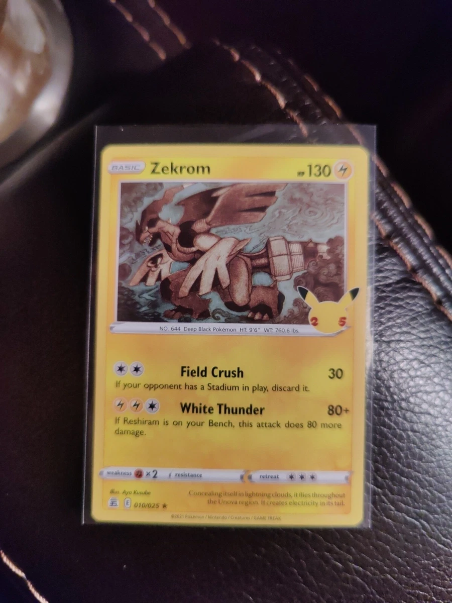 Zekrom 10/25 Holo Rare 25th Anniversary Celebrations Pokémon TCG Near Mint