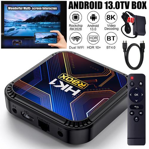 Android 13 TV Box 2.4G / 5G Quad Core 8K HD Smart HK1 Bluetooth Media Player - Picture 2 of 19