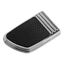 Chrome Brake Pedal Pad Fit For Harley Dyna Low Rider Street Bob Wide Glide 93-17