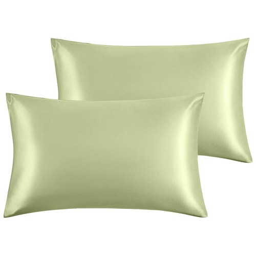 Premium Satin Silk Pillowcases For Hair And Skin 2 Pack Soft Pillow Cases Covers - Picture 12 of 137
