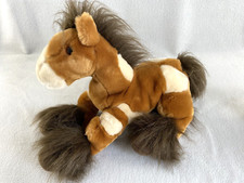 Animal Alley Clydesdale Horse Floppy Plush Brown Tan 13" Stuffed Animal