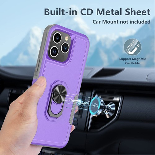 Funda para iPhone 15 Pro Max/15 Pro/15 Plus, cubierta de anillo de soporte + protector de pantalla - Imagen 32 de 56