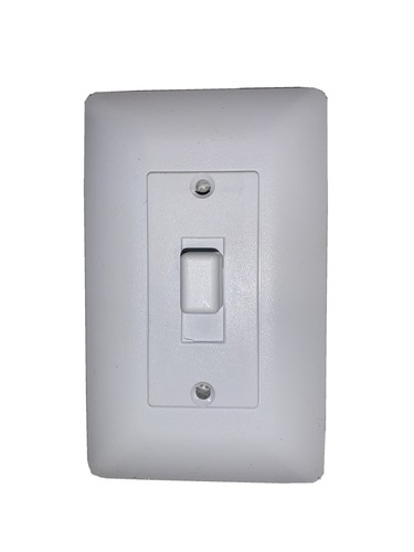 TayMac 5070W Masque Plastic Textured White 1-Gang Toggle Cover-Up 4-3/4 H in. - Picture 2 of 4