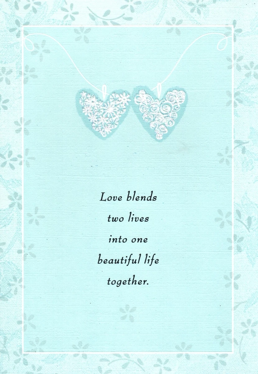 Congratulations Wedding Classic Blue Heart Hearts Theme Hallmark Greeting  Card | eBay