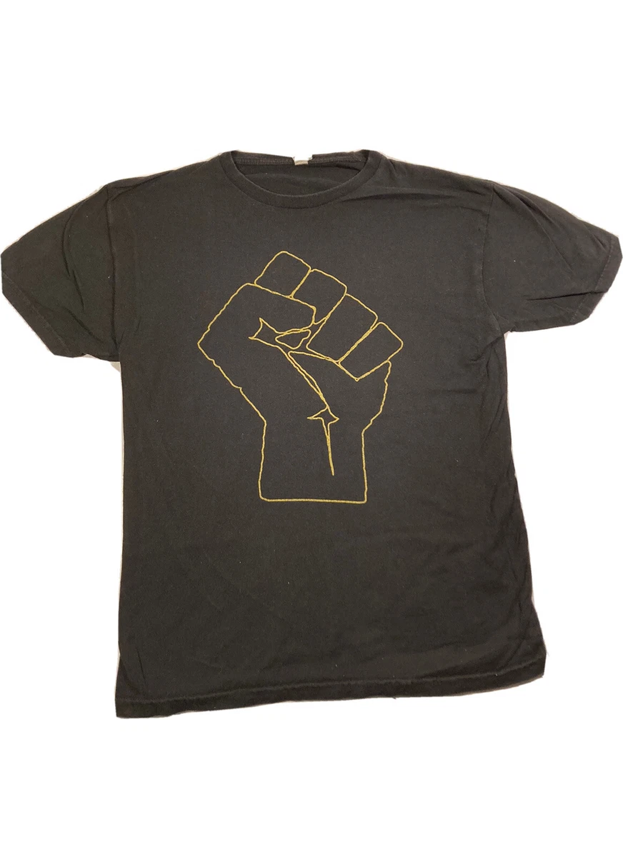 Black fist hotsell t shirt
