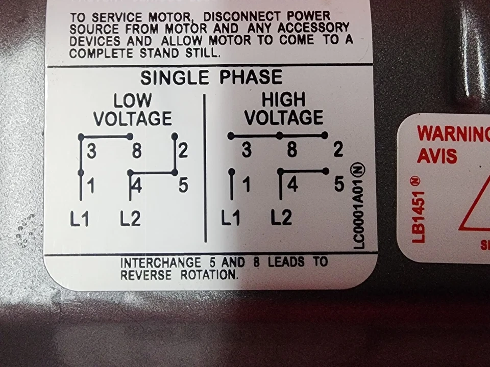 MOTOR INDUSTRIAL BALDOR 34K841W771G1 .75HP 1425/1725RPM 1PH 50/60HZ CUADRO 42CZ Foto 3 de 4