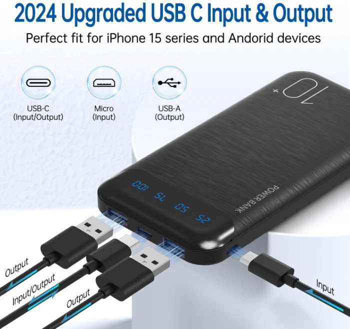Power Bank for Heated Vest Jacket Scarf Pants USB Battery Pack Portable Charger*