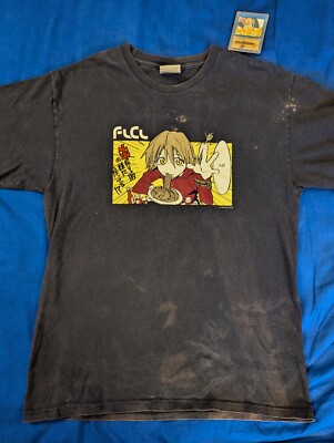 Vintage RARE! Vintage FLCL Fooly Cooly Shirt Size Medium Box Logo 