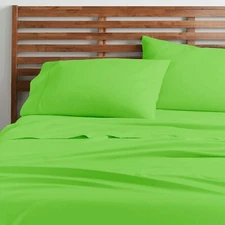 Deep Pocket 4 Piece Bed Sheet Set 1800 Series Microfiber Comfort Soft Breathable