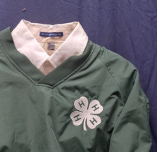 Adult Lg Oklahoma 4-H Stock Show V-Neck Shirt Dark Green Meets OYE Reqs