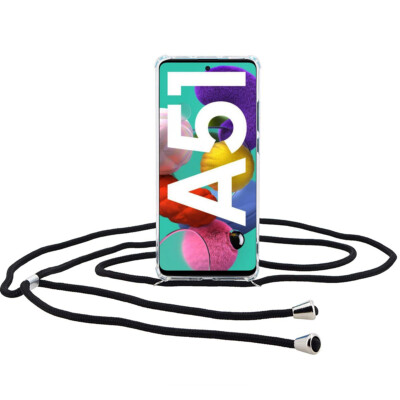 Hülle für Samsung Galaxy A51 Tasche Schutz Cover Band Schnur Case