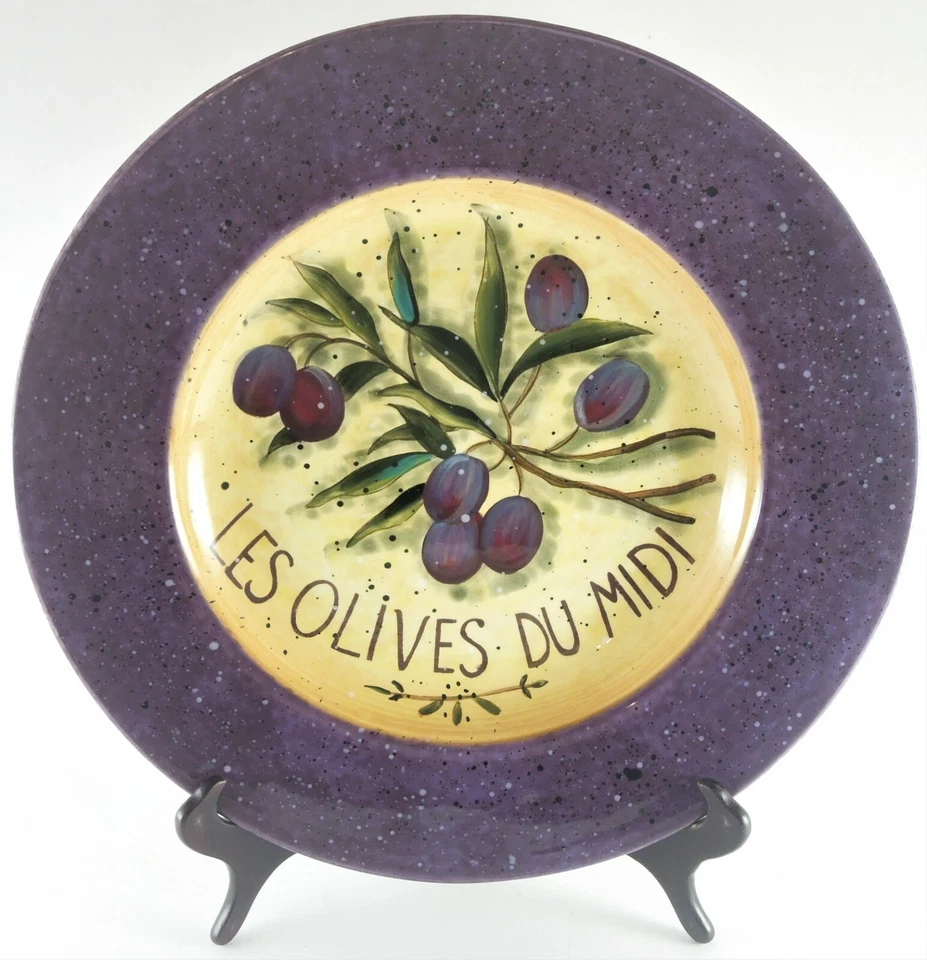 Enorme plato para servir Susan Winget Garden of Olives de 16 pulgadas nuevo Foto 2 de 4