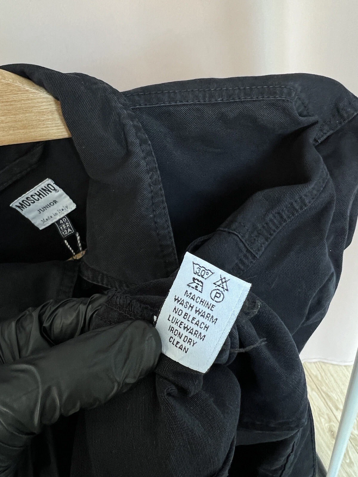 Moschino Junior Giacca Jeans Donna Tasche Made in Italy Taglia 40 XS S