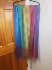 Beautiful Shimmery Super Soft Multicolored Pashmina