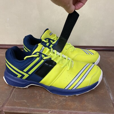 Solm8 S4 Cricket Shoes Mens 12 Rubber Sole Yellow Blue 